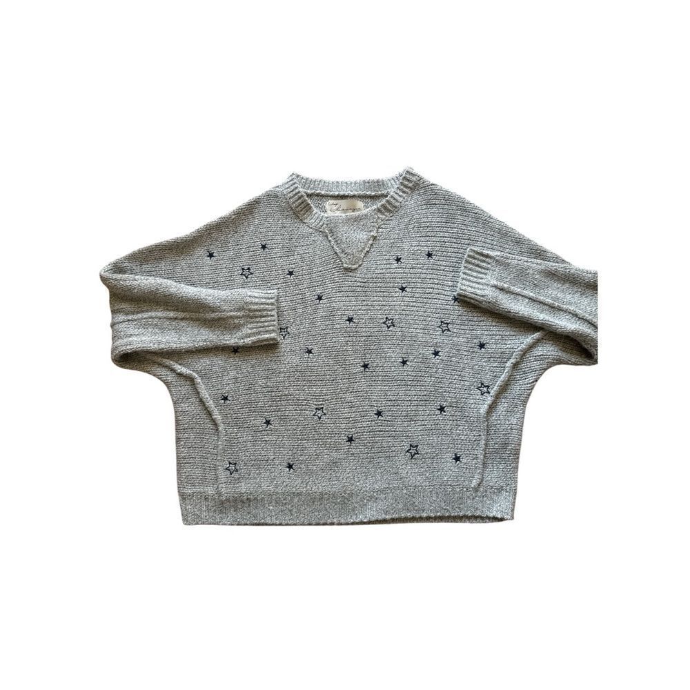 Vintage Havana Gray Star Crew Neck Sweater